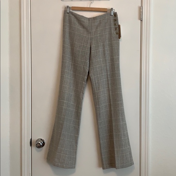 Anthropologie grey and cream plaid trousers - Picture 1 of 12